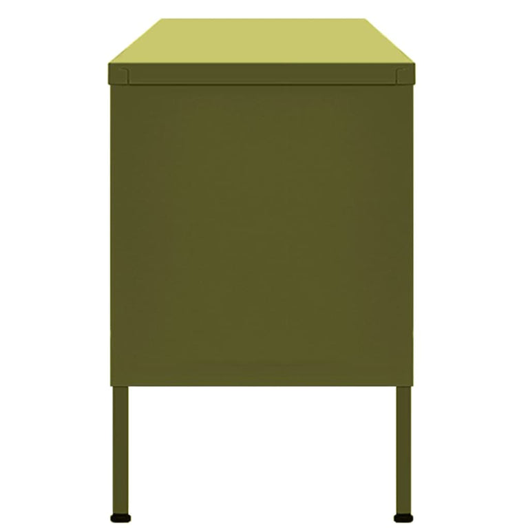 Tv-meubel 105x35x50 cm staal olijfgroen MeubelReus