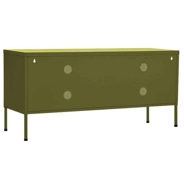 Tv-meubel 105x35x50 cm staal olijfgroen MeubelReus