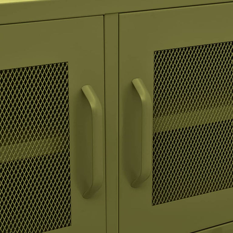 Tv-meubel 105x35x50 cm staal olijfgroen MeubelReus