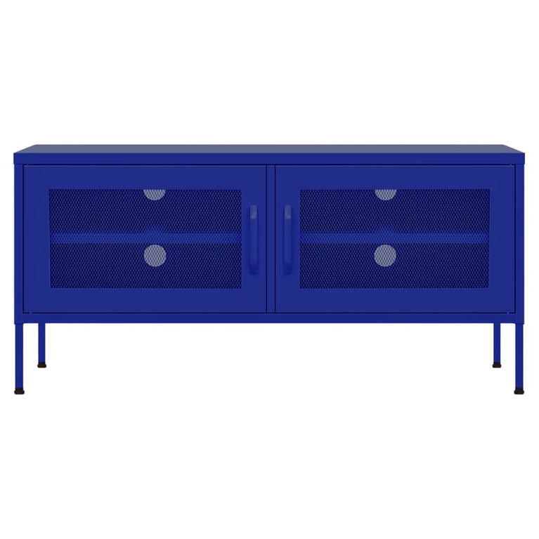Tv-meubel 105x35x50 cm staal marineblauw