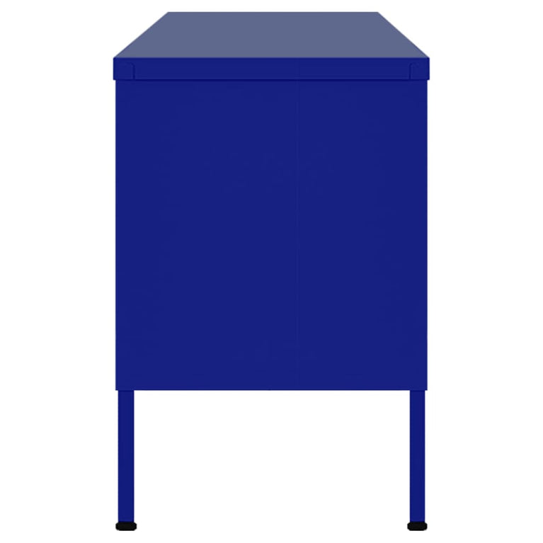 Tv-meubel 105x35x50 cm staal marineblauw