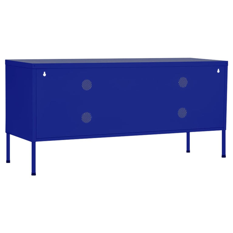 Tv-meubel 105x35x50 cm staal marineblauw