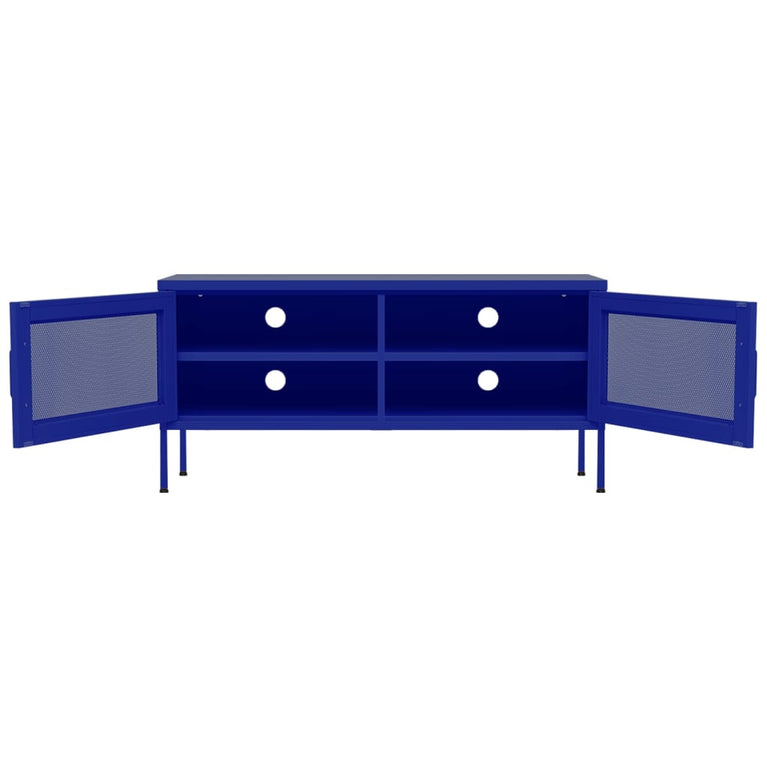 Tv-meubel 105x35x50 cm staal marineblauw