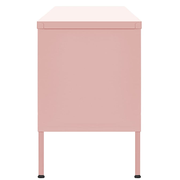Tv-meubel 105x35x50 cm staal roze