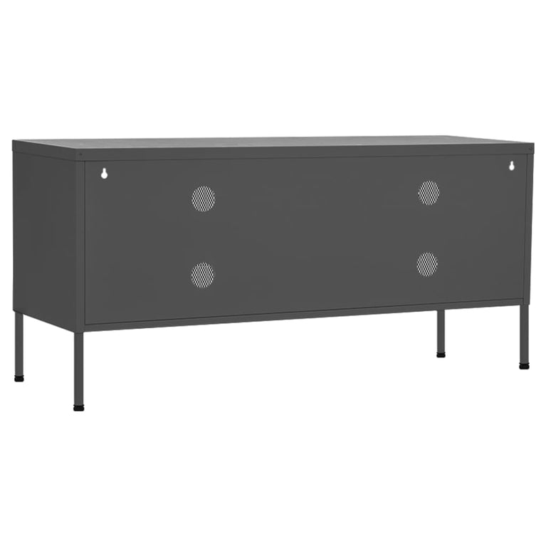 Tv-meubel 105x35x50 cm staal antracietkleurig MeubelReus