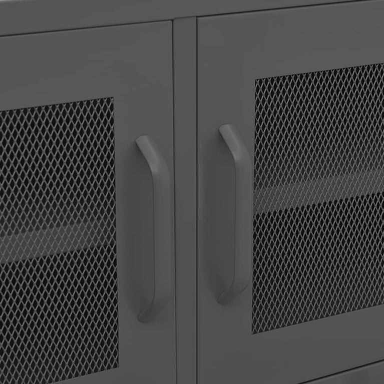 Tv-meubel 105x35x50 cm staal antracietkleurig MeubelReus