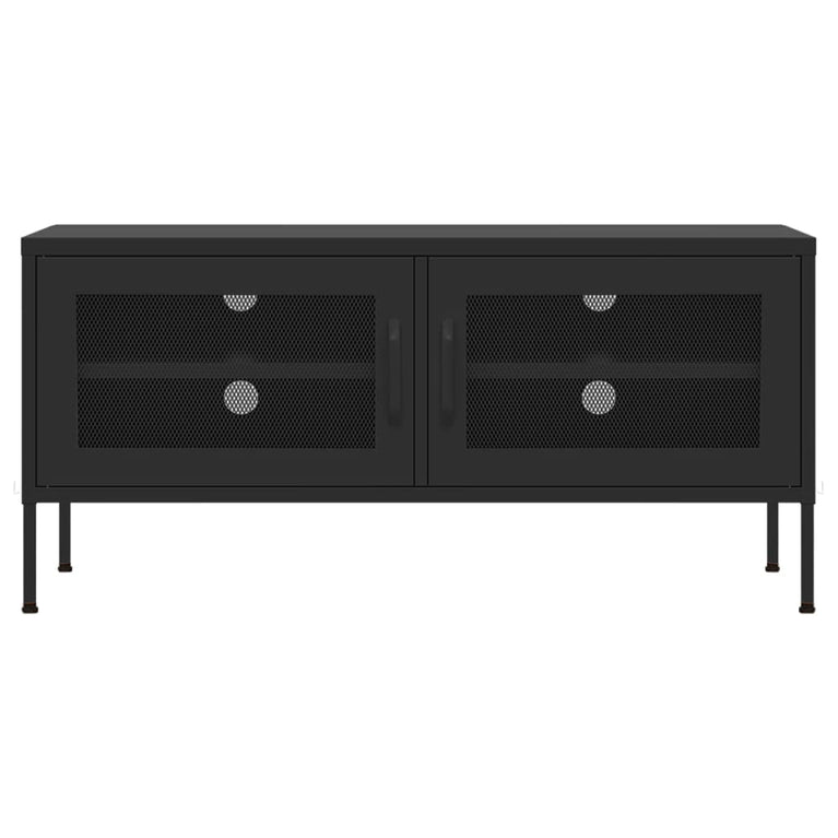Tv-meubel 105x35x50 cm staal zwart MeubelReus