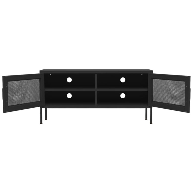 Tv-meubel 105x35x50 cm staal zwart MeubelReus