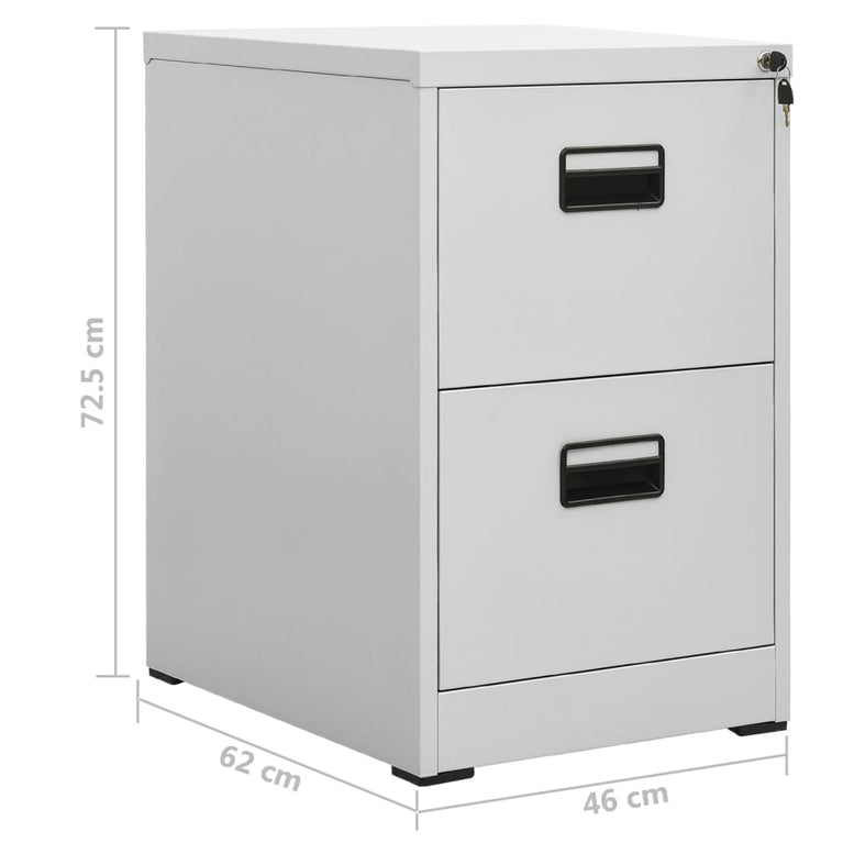 Archiefkast 46x62x72,5 cm staal lichtgrijs MeubelReus