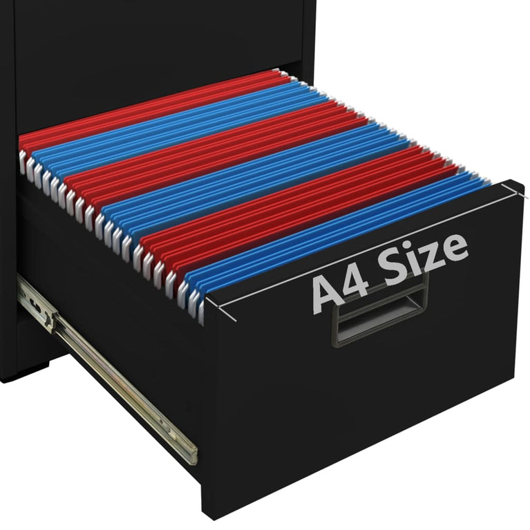 Archiefkast 46x62x102,5 cm staal zwart MeubelReus