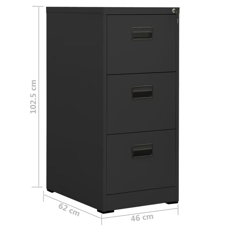 Archiefkast 46x62x102,5 cm staal antracietkleurig