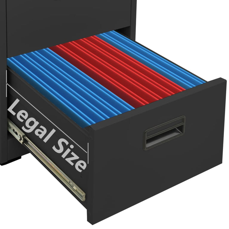 Archiefkast 46x62x133 cm staal antracietkleurig MeubelReus
