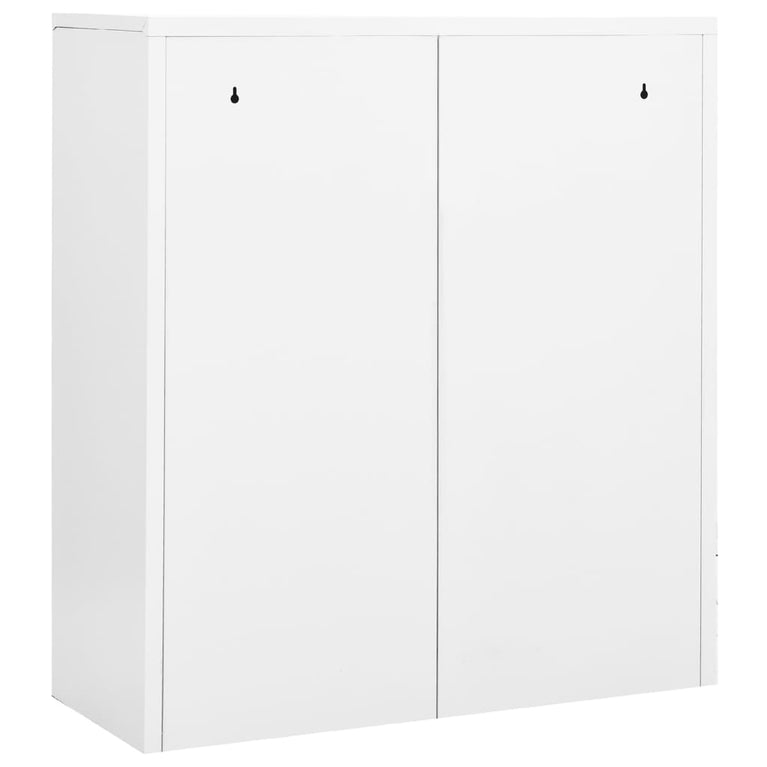 Kantoorkast 90x40x102 cm staal wit