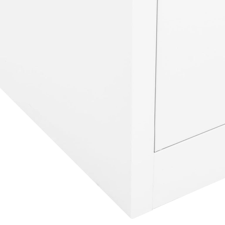 Kantoorkast 90x40x102 cm staal wit