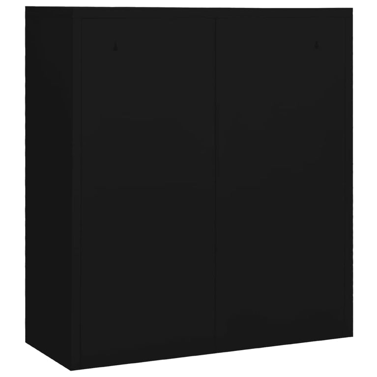 Kantoorkast 90x40x102 cm staal zwart MeubelReus