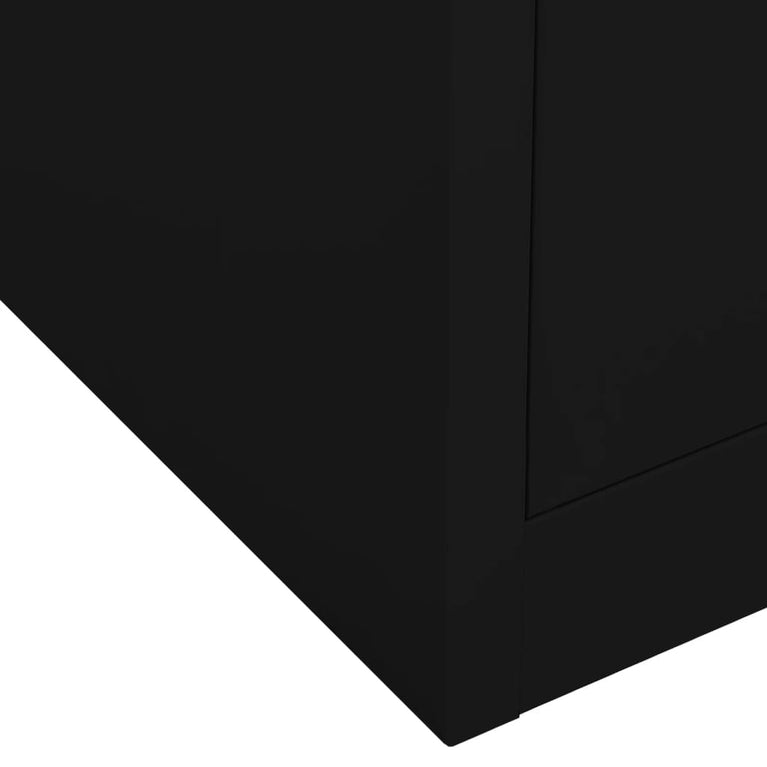 Kantoorkast 90x40x102 cm staal zwart MeubelReus