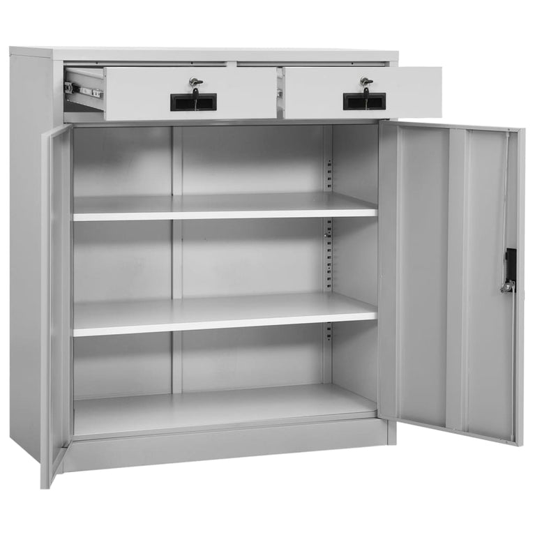 Kantoorkast 90x40x102 cm staal lichtgrijs MeubelReus