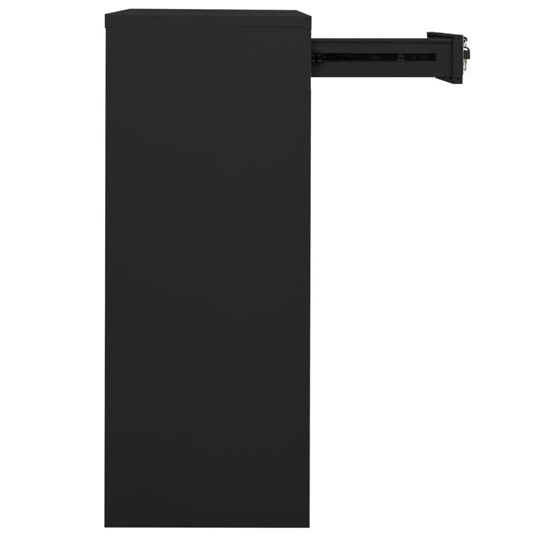 Kantoorkast 90x40x102 cm staal antracietkleurig MeubelReus