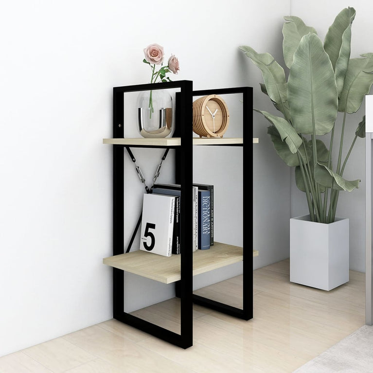 Boekenkast met 2 schappen 40x30x70 cm spaanplaat sonoma eiken MeubelReus