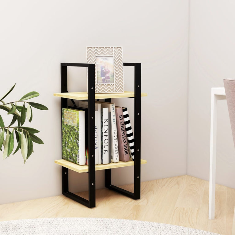 Boekenkast met 2 schappen 40x30x70 cm massief grenenhout MeubelReus