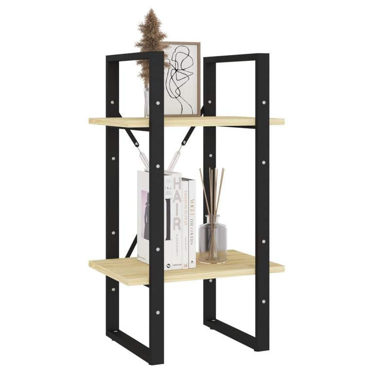 Boekenkast met 2 schappen 40x30x70 cm massief grenenhout MeubelReus