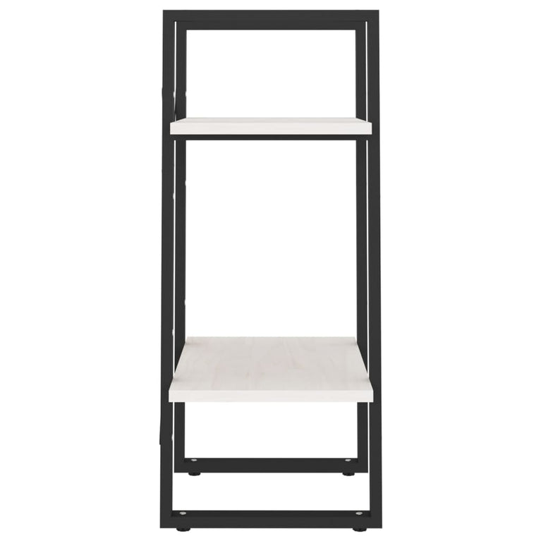 Boekenkast met 2 schappen 40x30x70 cm massief grenenhout wit MeubelReus