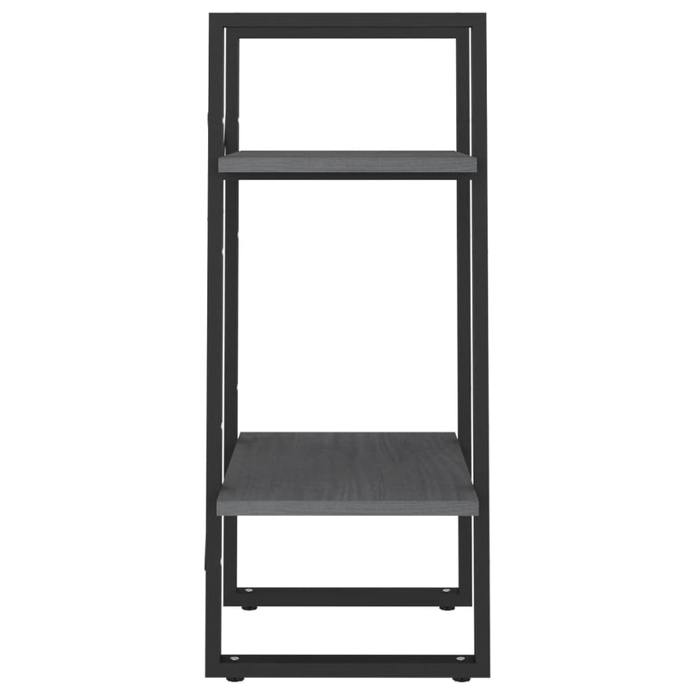 Boekenkast met 2 schappen 40x30x70 cm massief grenenhout grijs MeubelReus