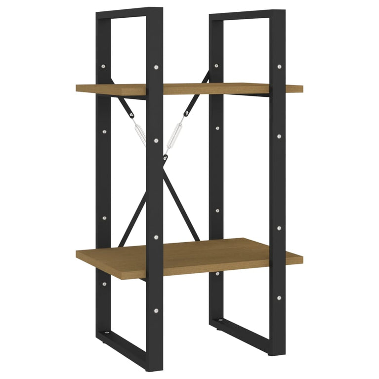 Boekenkast met 2 schappen 40x30x70 cm massief grenenhout MeubelReus