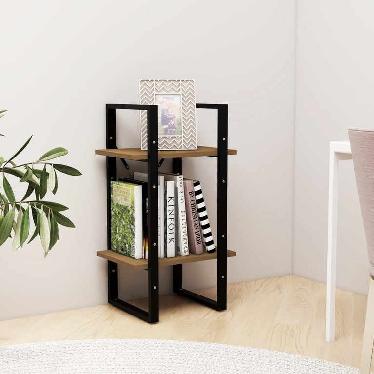 Boekenkast met 2 schappen 40x30x70 cm massief grenenhout MeubelReus