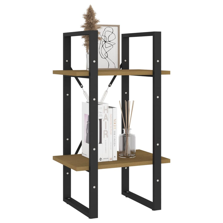 Boekenkast met 2 schappen 40x30x70 cm massief grenenhout MeubelReus