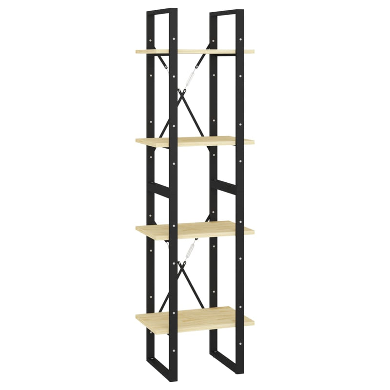 Boekenkast met 4 schappen 40x30x140 cm massief grenenhout MeubelReus