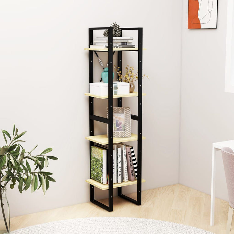 Boekenkast met 4 schappen 40x30x140 cm massief grenenhout MeubelReus