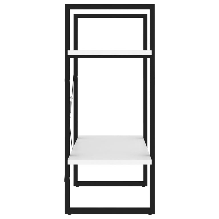 Boekenkast met 2 schappen 60x30x70 cm spaanplaat wit MeubelReus