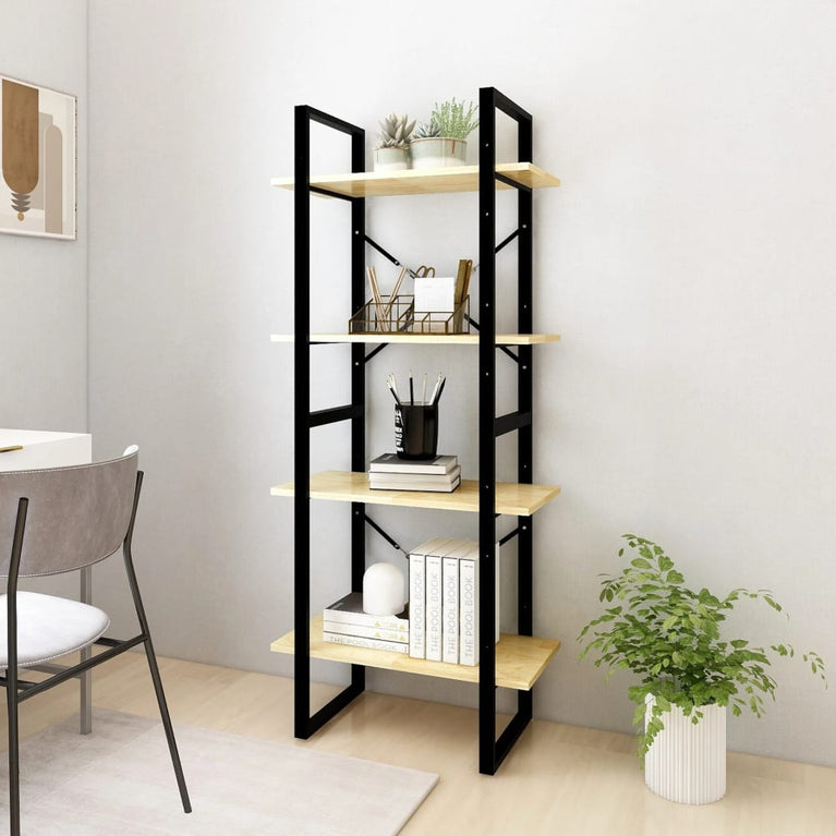 Boekenkast met 4 schappen 60x30x140 cm massief grenenhout MeubelReus