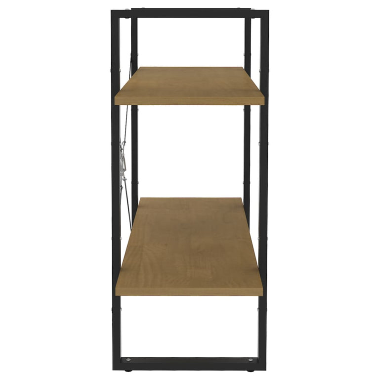 Boekenkast met 2 schappen 80x30x70 cm massief grenenhout MeubelReus