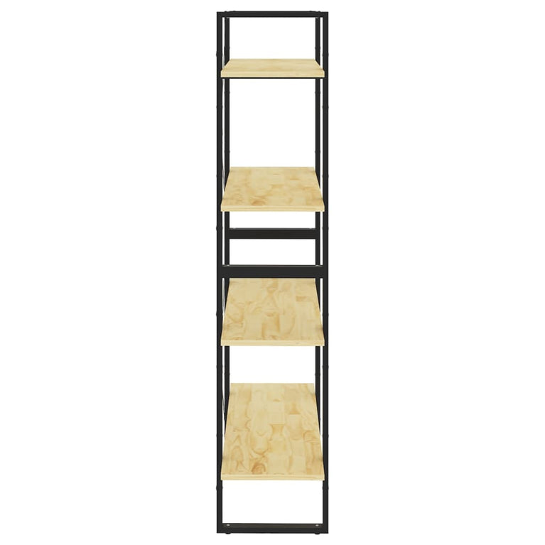 Boekenkast met 4 schappen 80x30x140 cm massief grenenhout MeubelReus