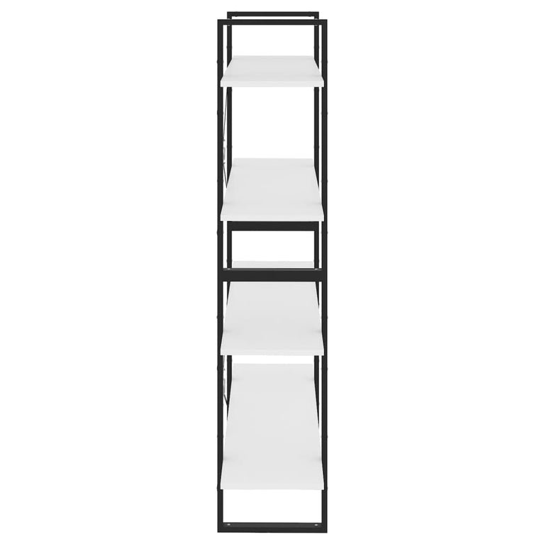 Boekenkast met 4 schappen 100x30x140 cm spaanplaat wit MeubelReus
