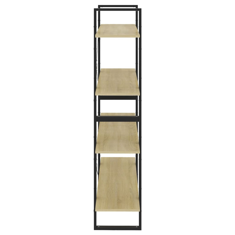 Boekenkast met 4 schappen 100x30x140 cm spaanplaat sonoma eiken MeubelReus