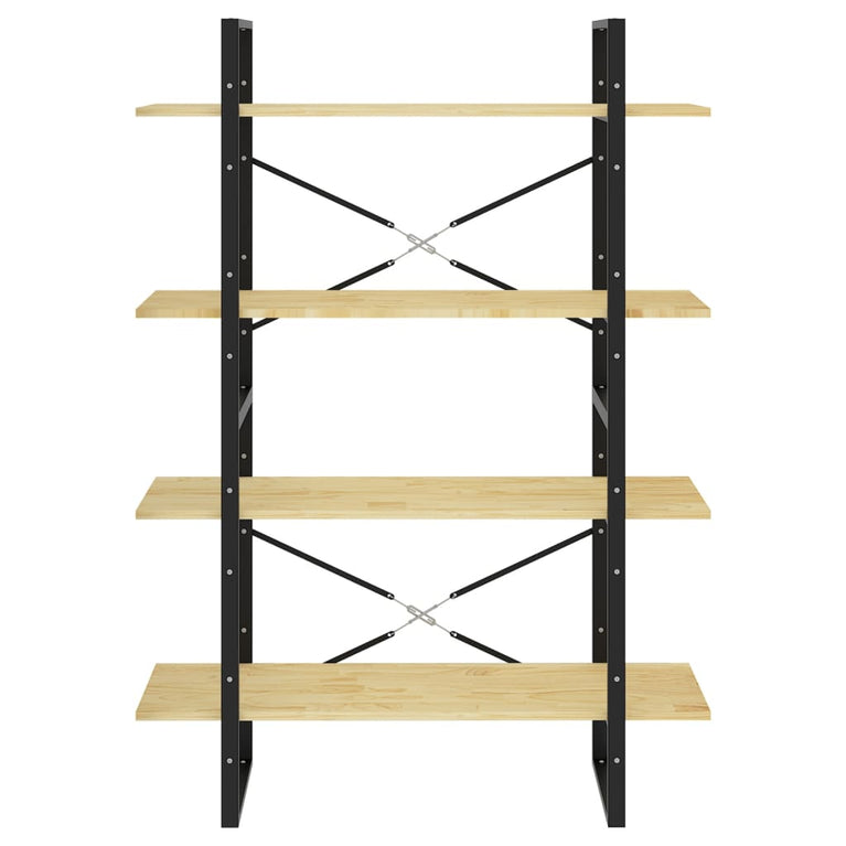 Boekenkast met 4 schappen 100x30x140 cm massief grenenhout MeubelReus