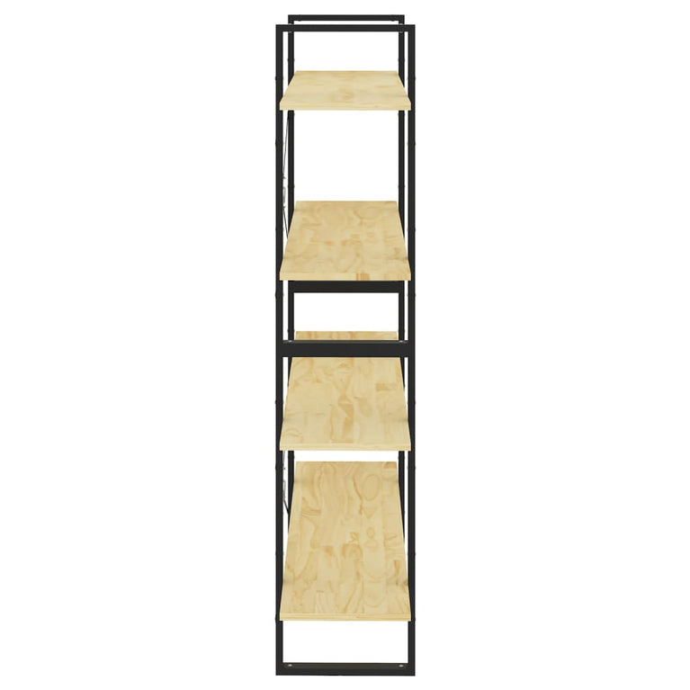 Boekenkast met 4 schappen 100x30x140 cm massief grenenhout MeubelReus