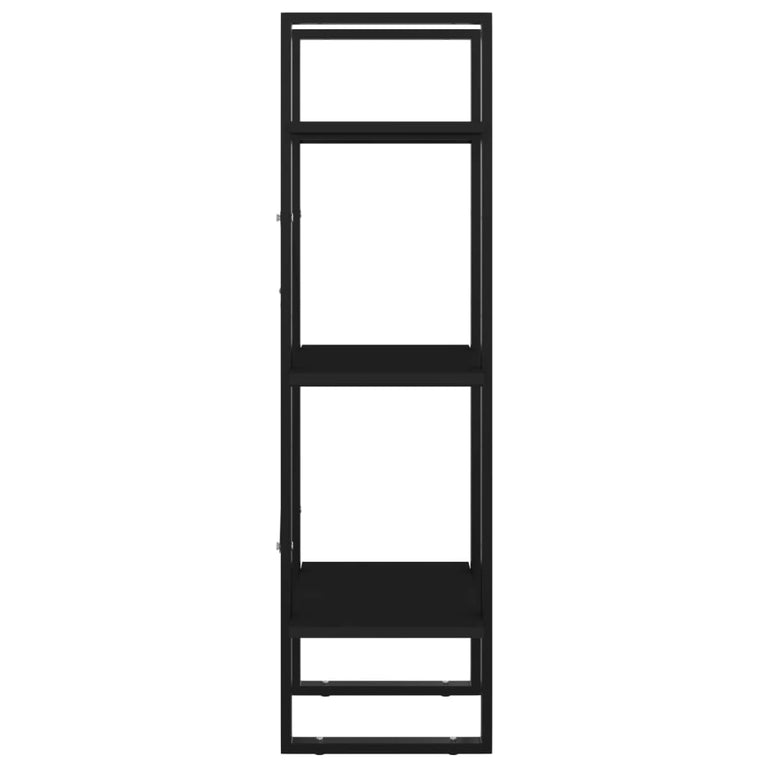 Boekenkast met 3 schappen 40x30x105 cm spaanplaat zwart MeubelReus