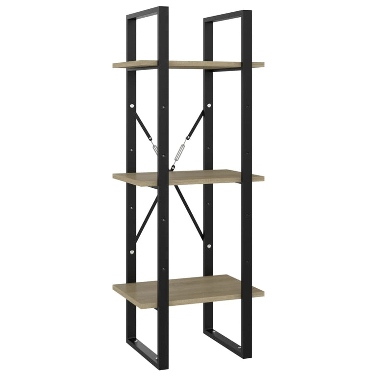 Boekenkast met 3 schappen 40x30x105 cm spaanplaat sonoma eiken MeubelReus