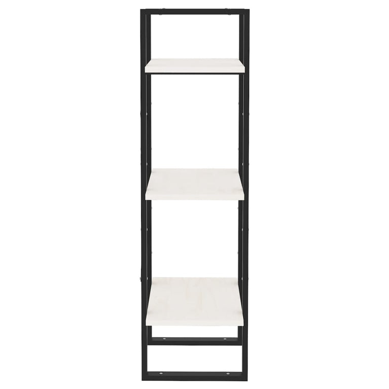 Boekenkast met 3 schappen 40x30x105 cm massief grenenhout wit MeubelReus