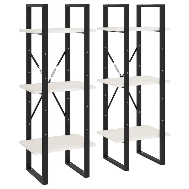 Hoge kast 40x30x210 cm massief grenenhout wit MeubelReus