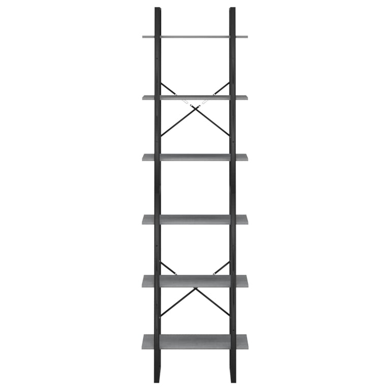 Opbergrek 60x30x210 cm massief grenenhout grijs MeubelReus