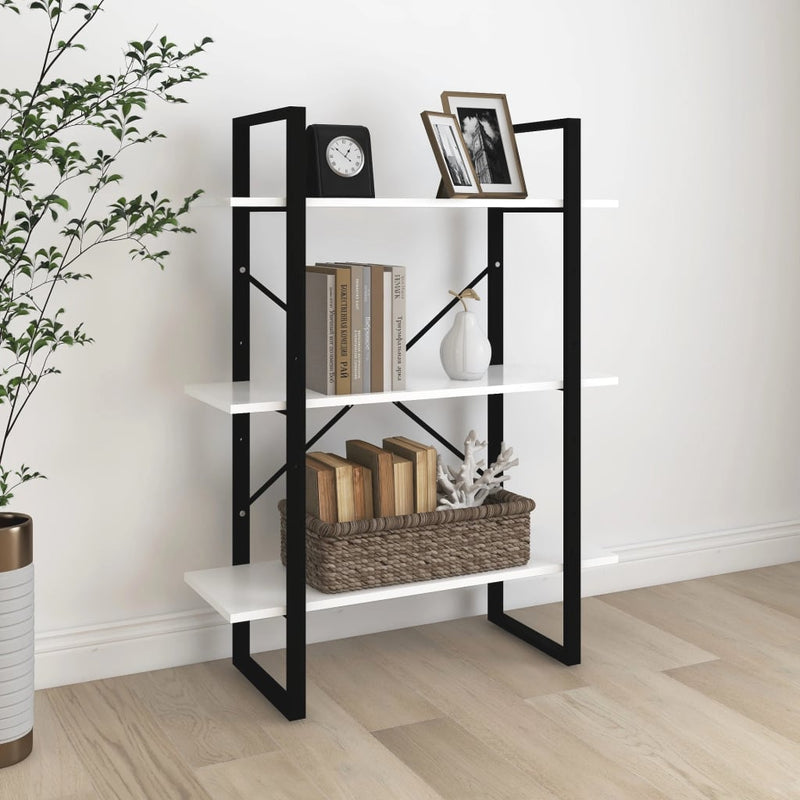 Boekenkast 80x30x105 cm bewerkt hout wit MeubelReus