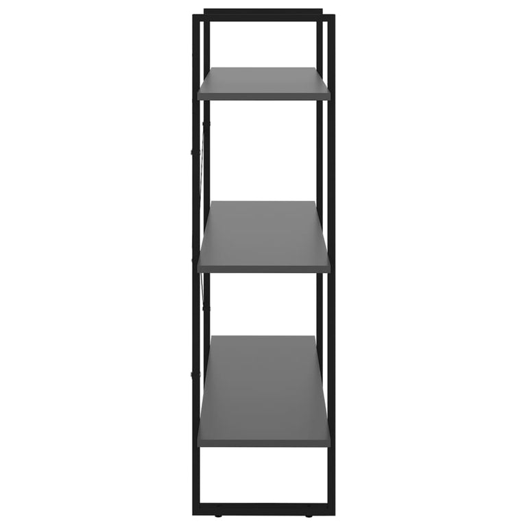 Boekenkast 80x30x105 cm spaanplaat grijs MeubelReus