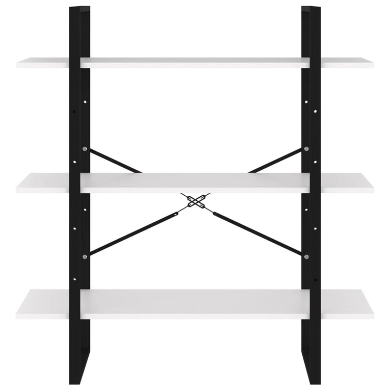 Boekenkast 100x30x105 cm bewerkt hout wit MeubelReus