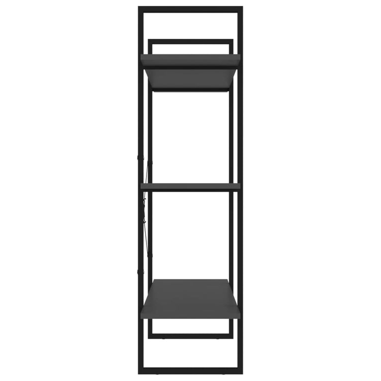 Boekenkast 100x30x105 cm spaanplaat grijs MeubelReus