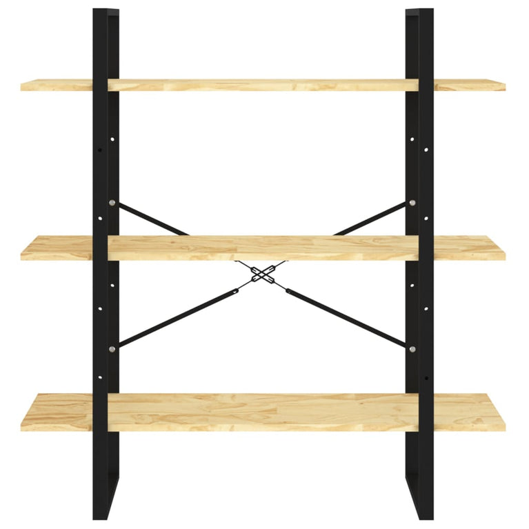 Boekenkast met 3 schappen 100x30x105 cm massief grenenhout MeubelReus